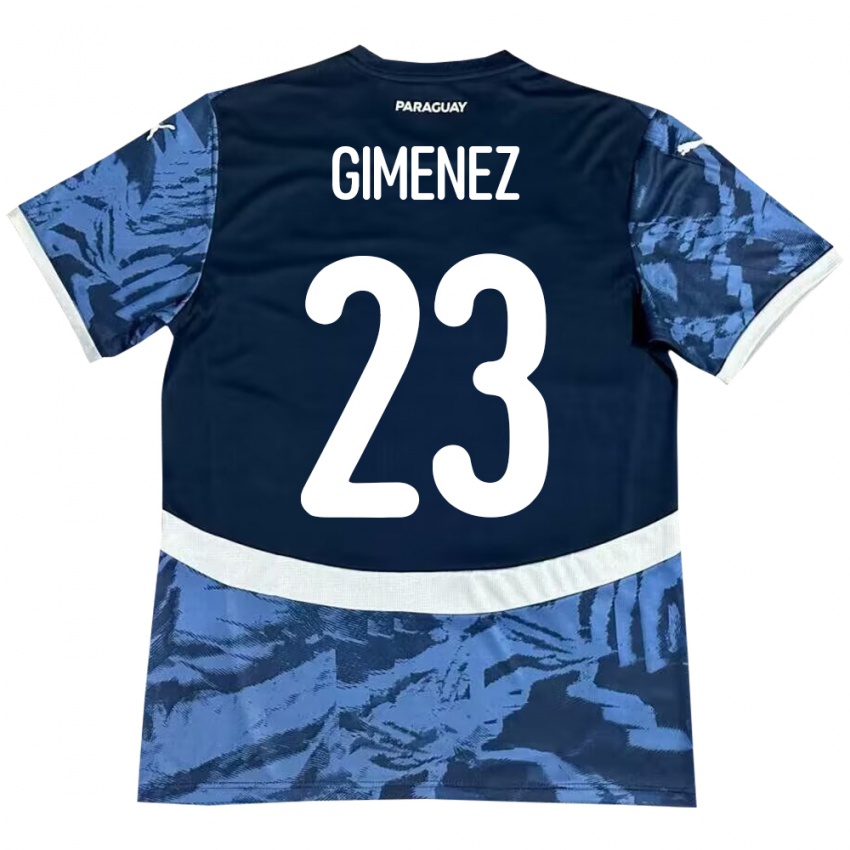 Niño Camiseta Paraguay Miguel Giménez #23 Azul 2ª Equipación 24-26 La Camisa Chile