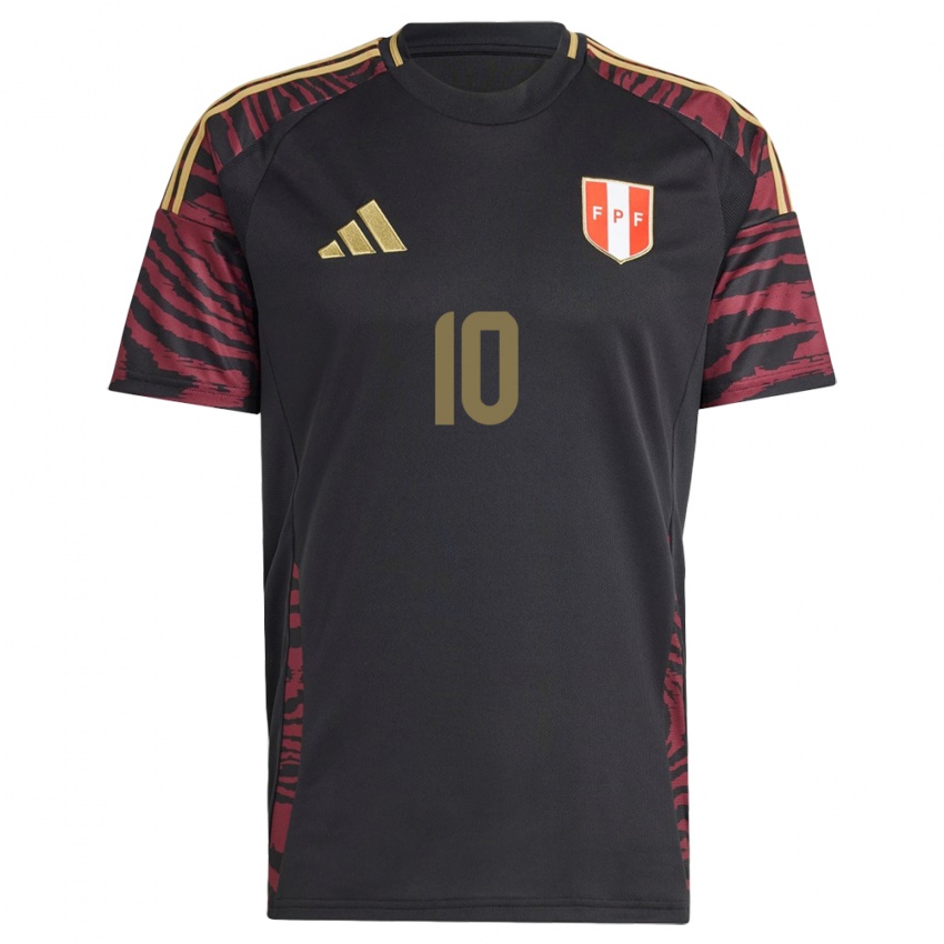 Niño Camiseta Perú Thiago Salinas #10 Negro 2ª Equipación 24-26 La Camisa Chile