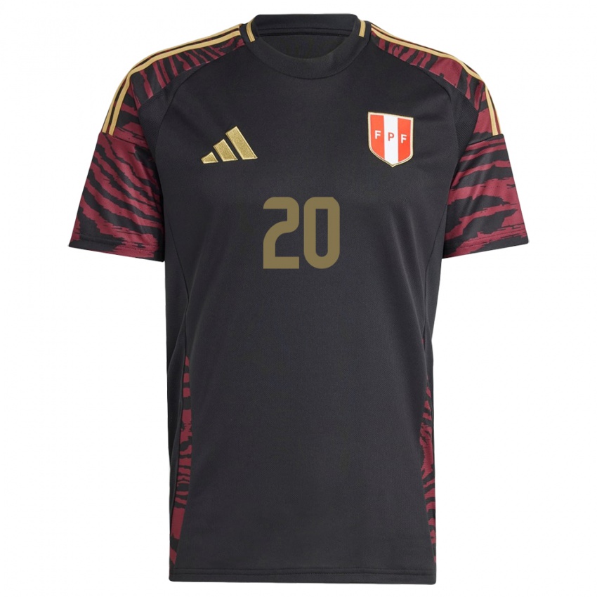 Niño Camiseta Perú Juan Pablo Goicochea #20 Negro 2ª Equipación 24-26 La Camisa Chile