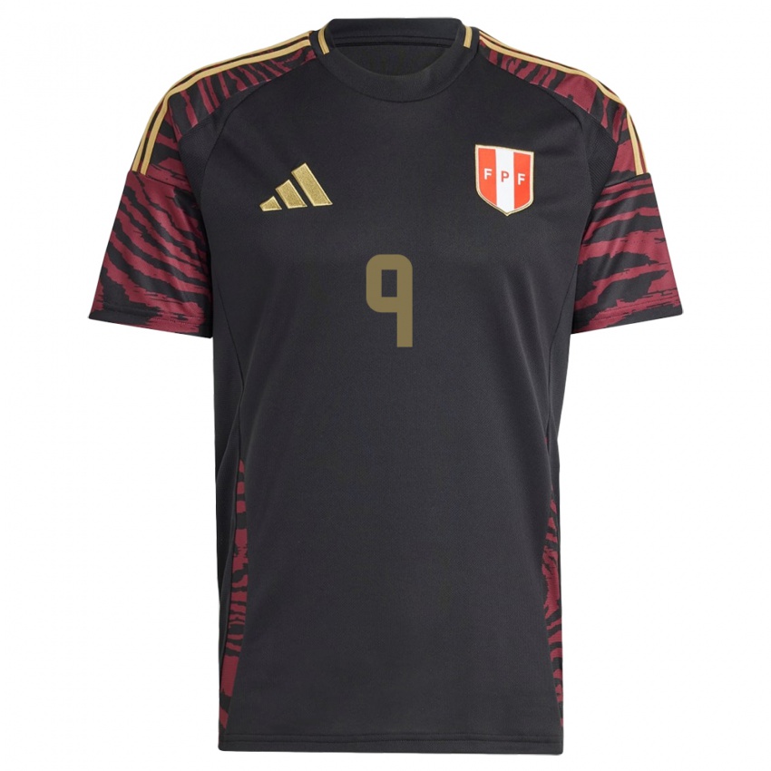 Niño Camiseta Perú Paolo Guerrero #9 Negro 2ª Equipación 24-26 La Camisa Chile