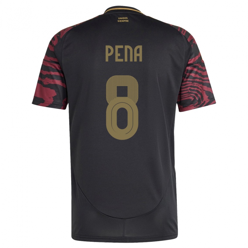 Niño Camiseta Perú Sergio Peña #8 Negro 2ª Equipación 24-26 La Camisa Chile