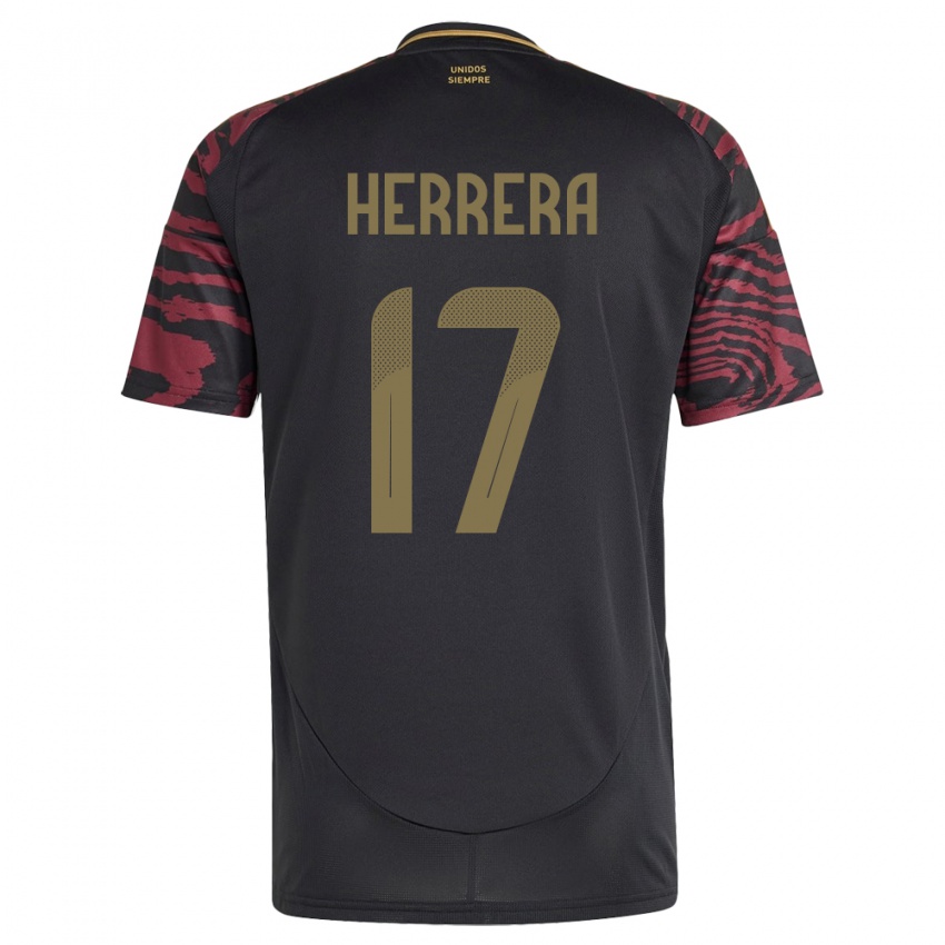 Niño Camiseta Perú Fabiola Herrera #17 Negro 2ª Equipación 24-26 La Camisa Chile