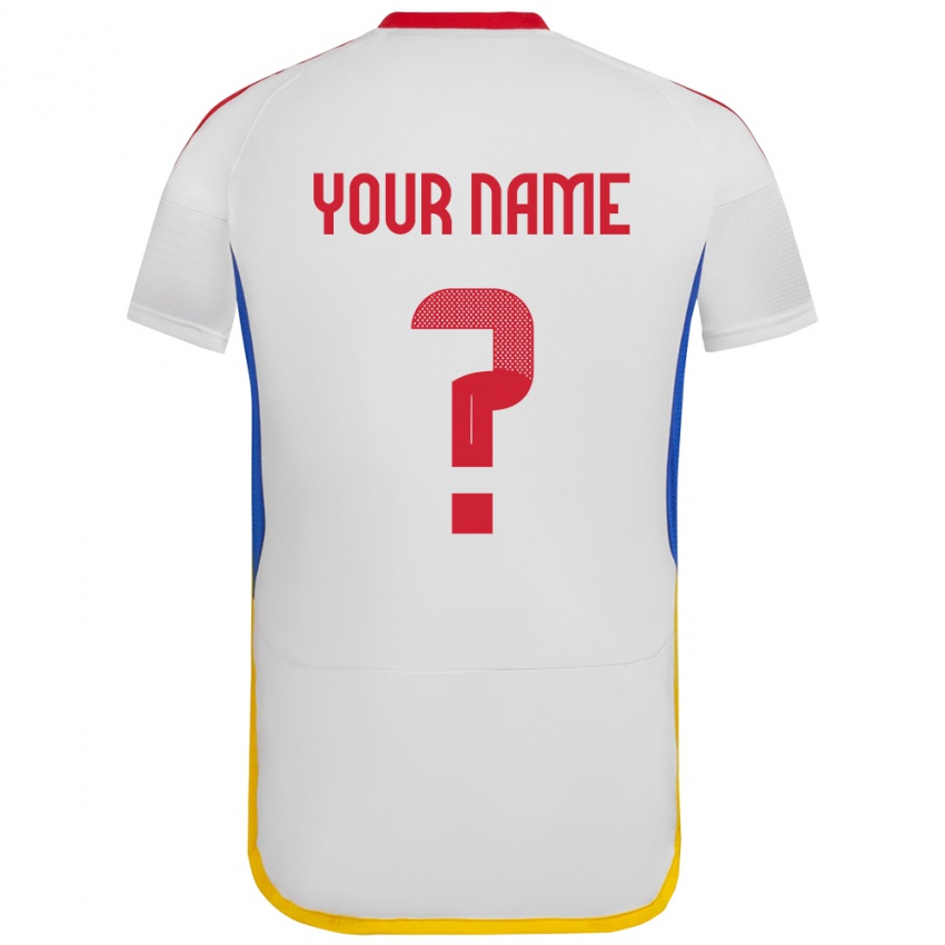 Niño Camiseta Venezuela Su Nombre #0 Blanco 2ª Equipación 24-26 La Camisa Chile