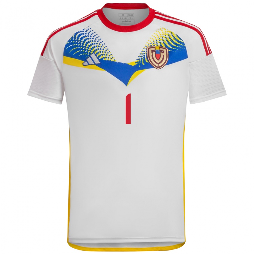 Niño Camiseta Venezuela Yessica Velásquez #1 Blanco 2ª Equipación 24-26 La Camisa Chile