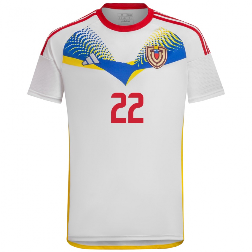 Niño Camiseta Venezuela Lewuis Peña #22 Blanco 2ª Equipación 24-26 La Camisa Chile