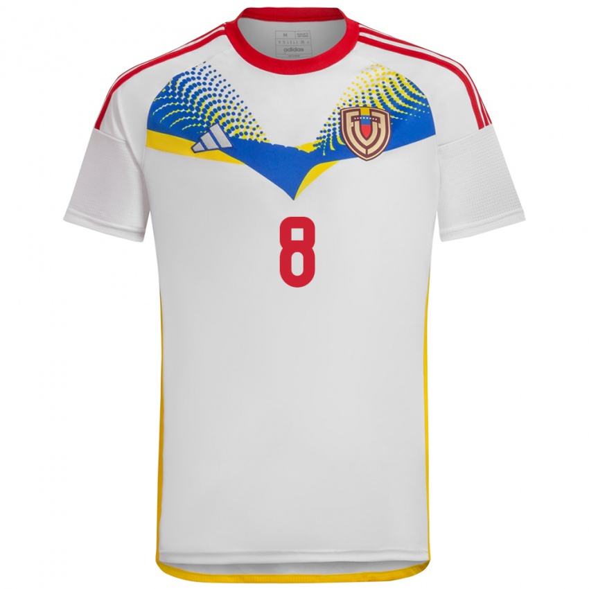 Niño Camiseta Venezuela Tomás Rincón #8 Blanco 2ª Equipación 24-26 La Camisa Chile