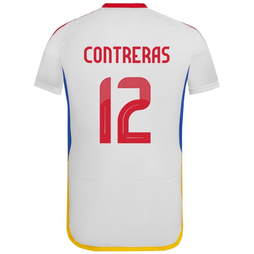 Niño Camiseta Venezuela José Contreras #122 Blanco 2ª Equipación 24-26 La Camisa Chile