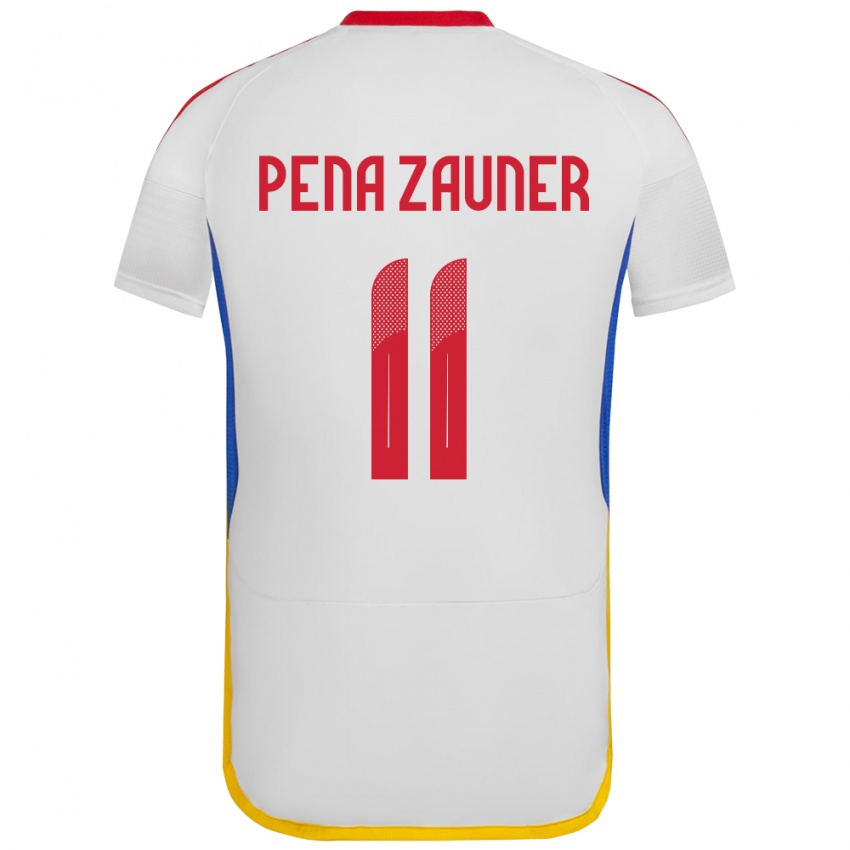 Niño Camiseta Venezuela Enrique Peña Zauner #11 Blanco 2ª Equipación 24-26 La Camisa Chile