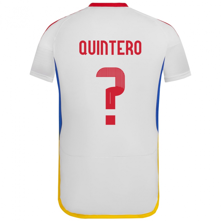 Niño Camiseta Venezuela Teo Quintero #0 Blanco 2ª Equipación 24-26 La Camisa Chile