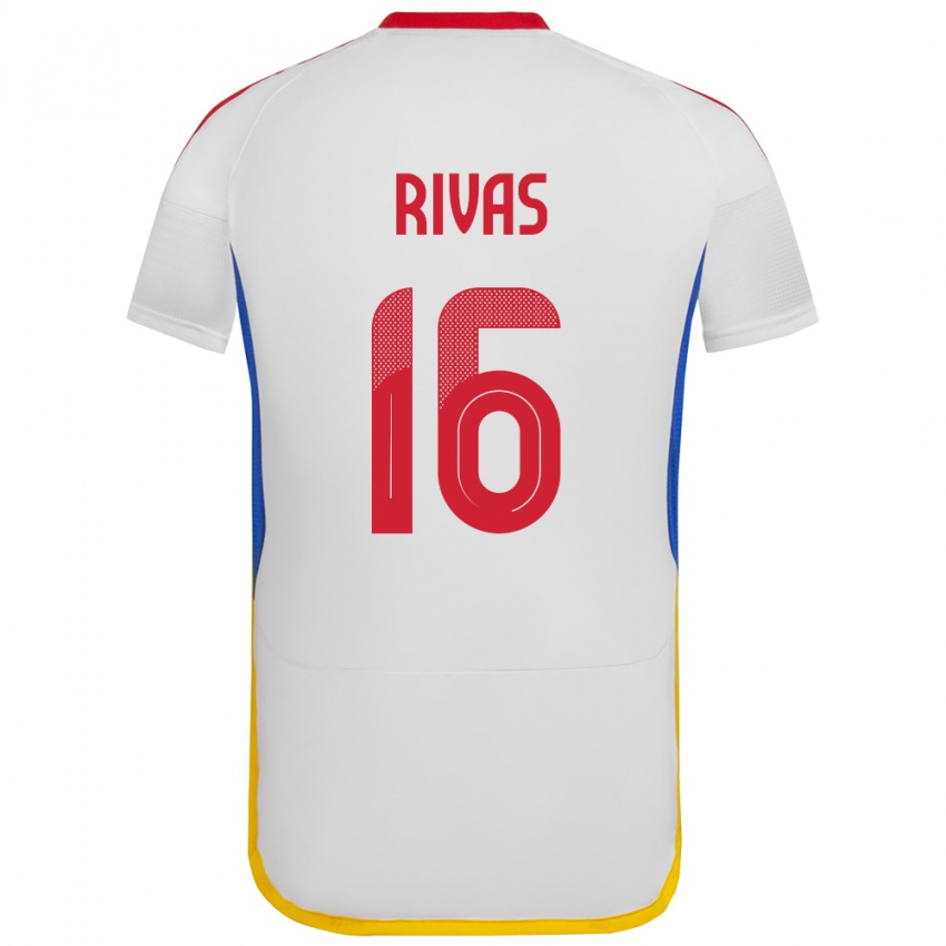 Niño Camiseta Venezuela Renne Rivas #16 Blanco 2ª Equipación 24-26 La Camisa Chile