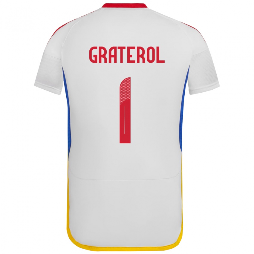 Niño Camiseta Venezuela Joel Graterol #1 Blanco 2ª Equipación 24-26 La Camisa Chile