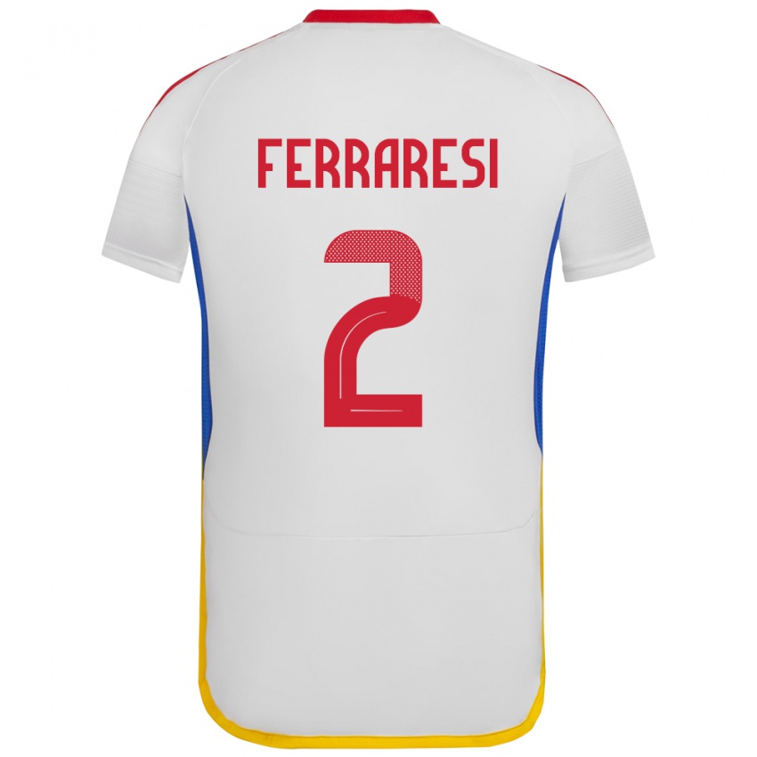 Niño Camiseta Venezuela Nahuel Ferraresi #2 Blanco 2ª Equipación 24-26 La Camisa Chile