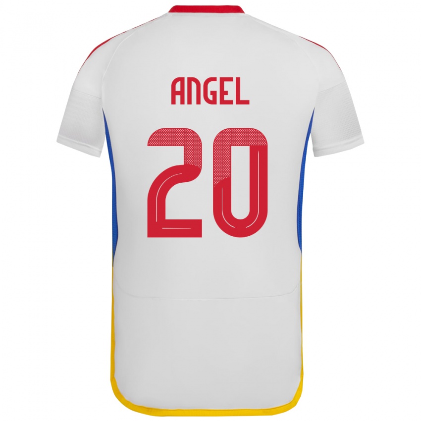 Niño Camiseta Venezuela Wilker Ángel #20 Blanco 2ª Equipación 24-26 La Camisa Chile