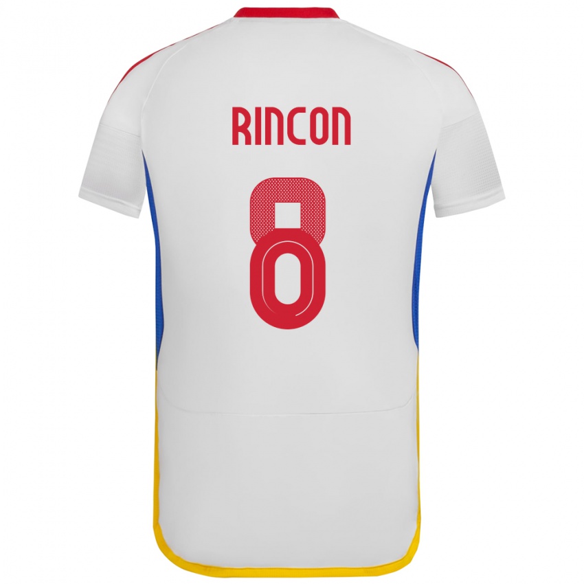 Niño Camiseta Venezuela Tomás Rincón #8 Blanco 2ª Equipación 24-26 La Camisa Chile