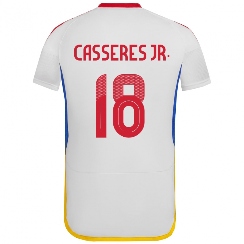 Niño Camiseta Venezuela Cristian Cásseres Jr. #18 Blanco 2ª Equipación 24-26 La Camisa Chile