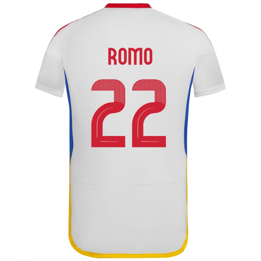 Niño Camiseta Venezuela Rafael Romo #22 Blanco 2ª Equipación 24-26 La Camisa Chile