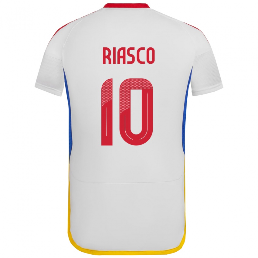 Niño Camiseta Venezuela José Riasco #10 Blanco 2ª Equipación 24-26 La Camisa Chile