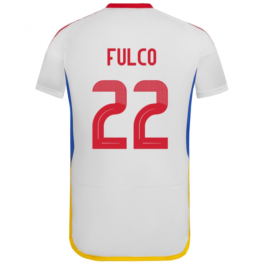 Niño Camiseta Venezuela Pedro Fulco #22 Blanco 2ª Equipación 24-26 La Camisa Chile