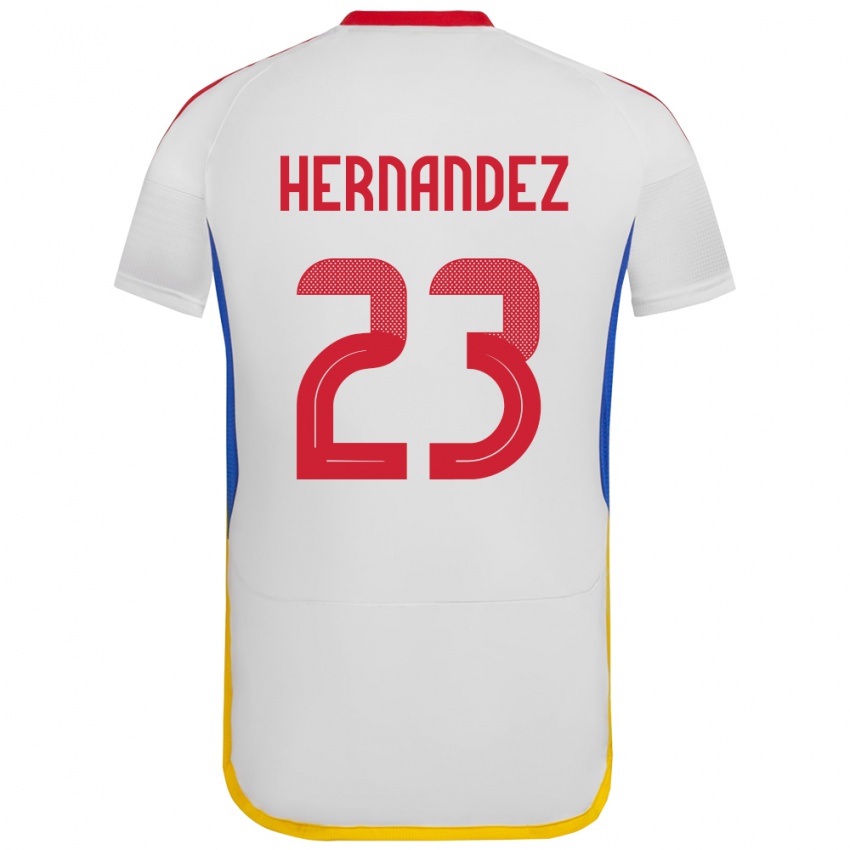 Niño Camiseta Venezuela Luifer Hernández #23 Blanco 2ª Equipación 24-26 La Camisa Chile