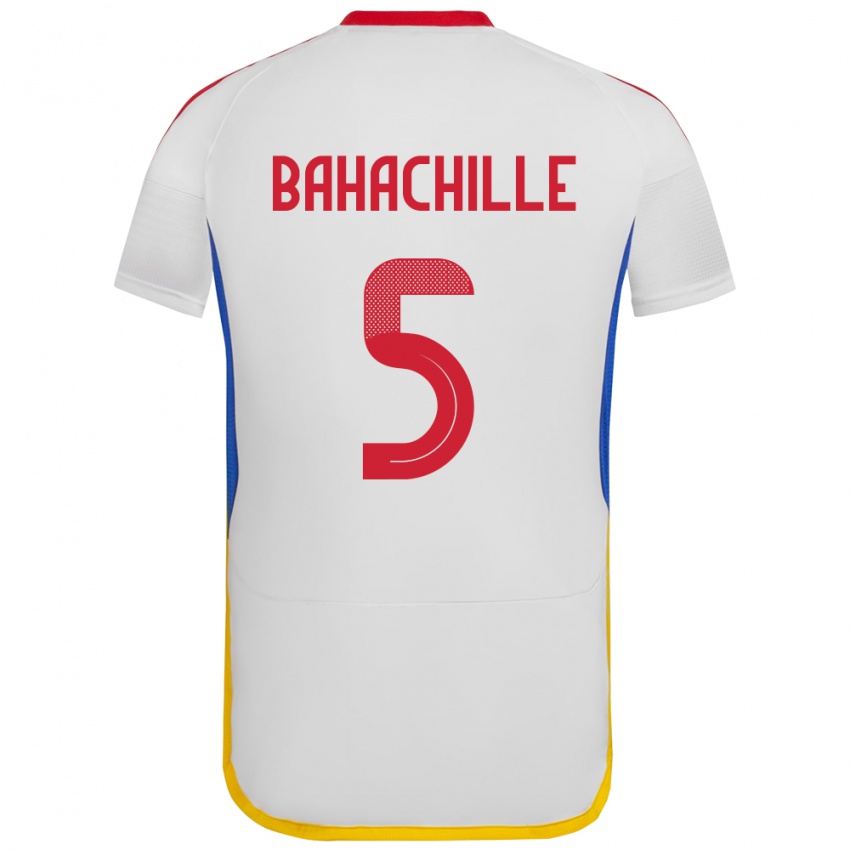 Niño Camiseta Venezuela Abraham Bahachille #5 Blanco 2ª Equipación 24-26 La Camisa Chile