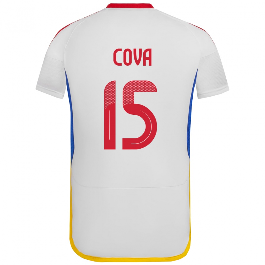 Niño Camiseta Venezuela Adrián Cova #15 Blanco 2ª Equipación 24-26 La Camisa Chile