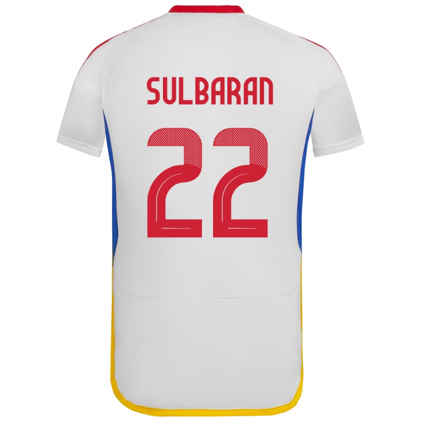 Niño Camiseta Venezuela Manuel Sulbarán #22 Blanco 2ª Equipación 24-26 La Camisa Chile