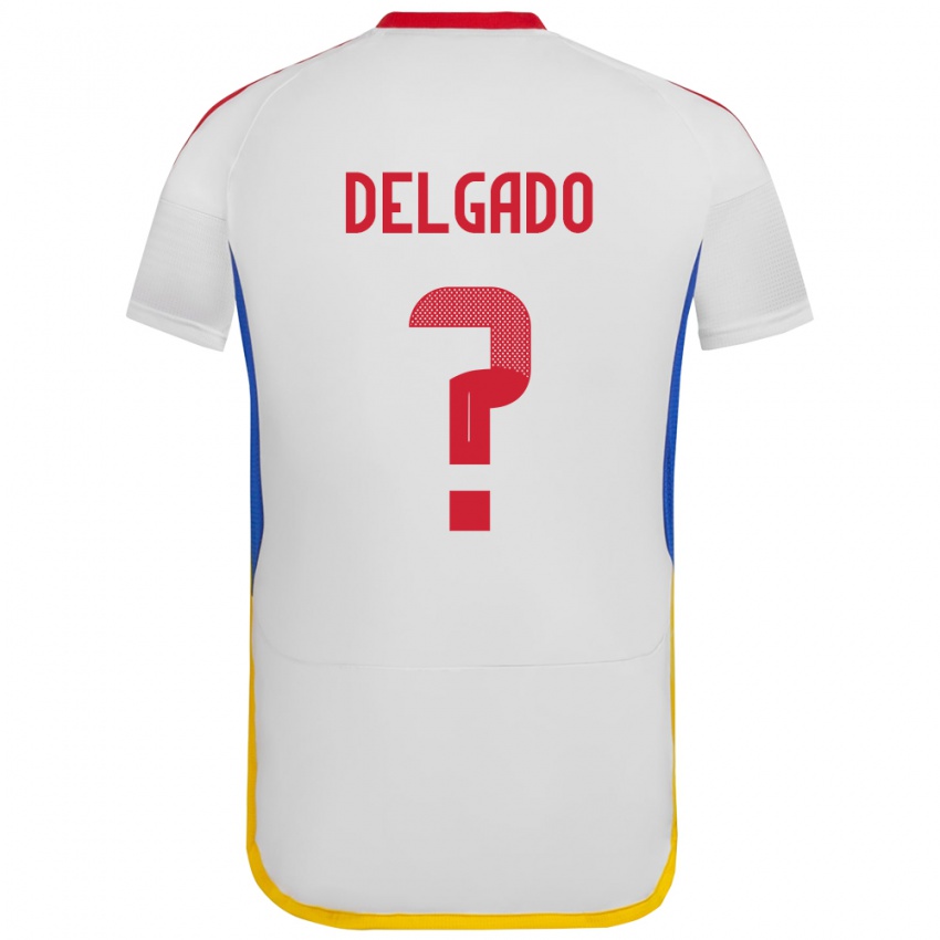 Niño Camiseta Venezuela Álex Delgado #0 Blanco 2ª Equipación 24-26 La Camisa Chile