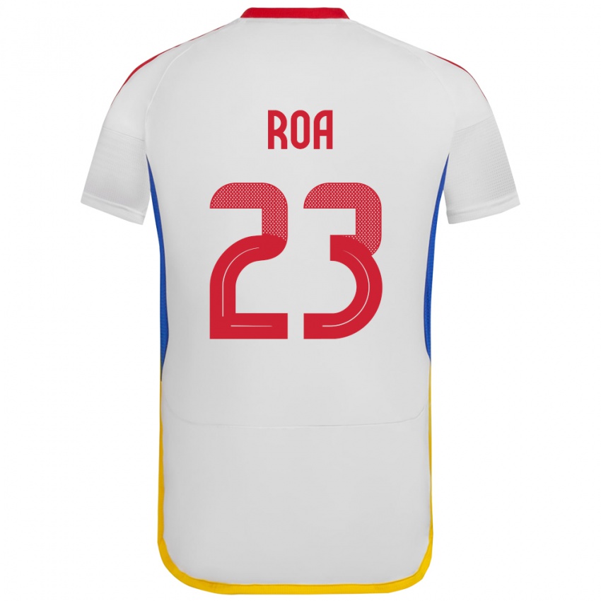 Niño Camiseta Venezuela Keiber Roa #23 Blanco 2ª Equipación 24-26 La Camisa Chile