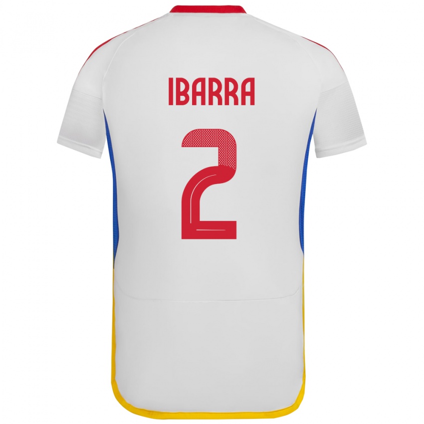 Niño Camiseta Venezuela Pablo Ibarra #2 Blanco 2ª Equipación 24-26 La Camisa Chile