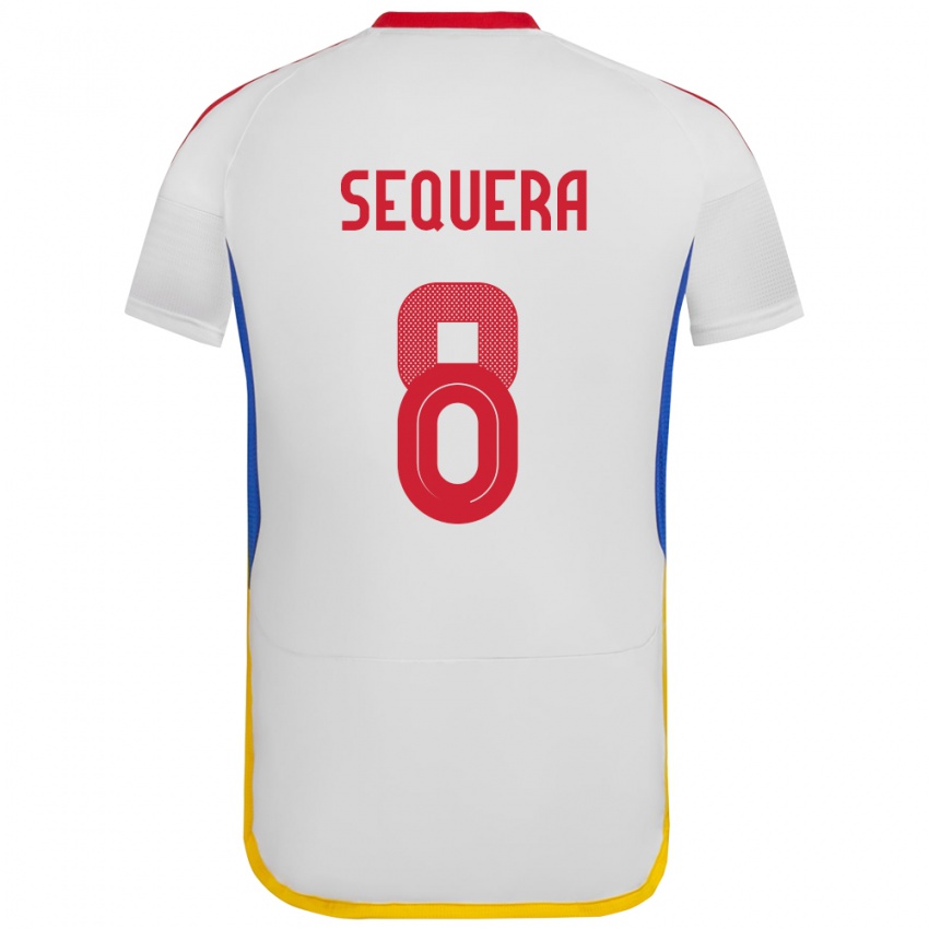 Niño Camiseta Venezuela Giovanny Sequera #8 Blanco 2ª Equipación 24-26 La Camisa Chile