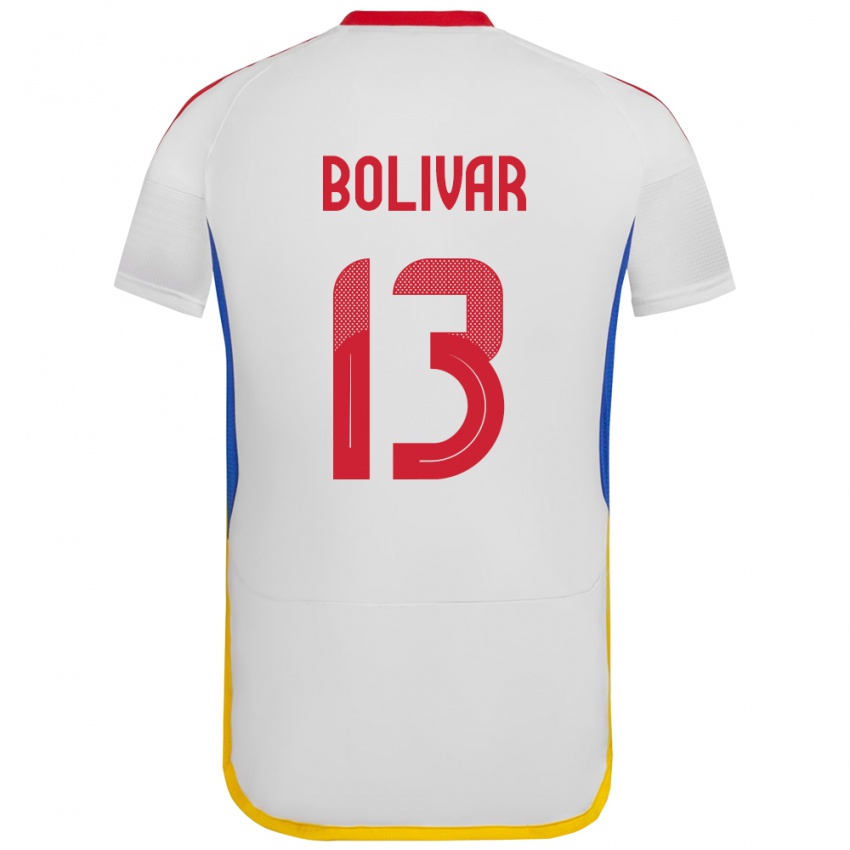 Niño Camiseta Venezuela Salvador Bolívar #13 Blanco 2ª Equipación 24-26 La Camisa Chile