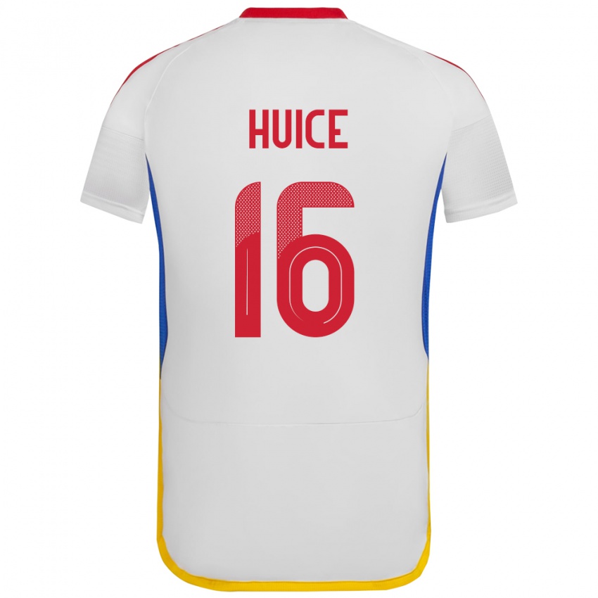 Niño Camiseta Venezuela Frangel Huice #16 Blanco 2ª Equipación 24-26 La Camisa Chile