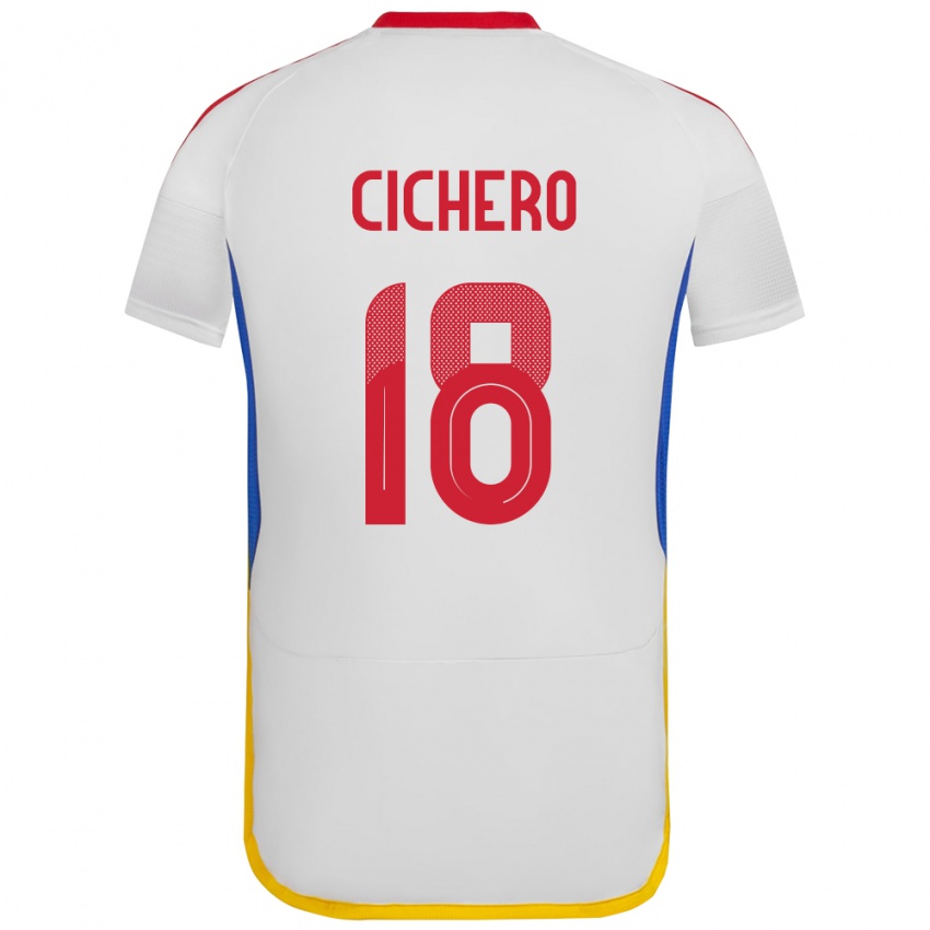 Niño Camiseta Venezuela Alejandro Cichero #18 Blanco 2ª Equipación 24-26 La Camisa Chile