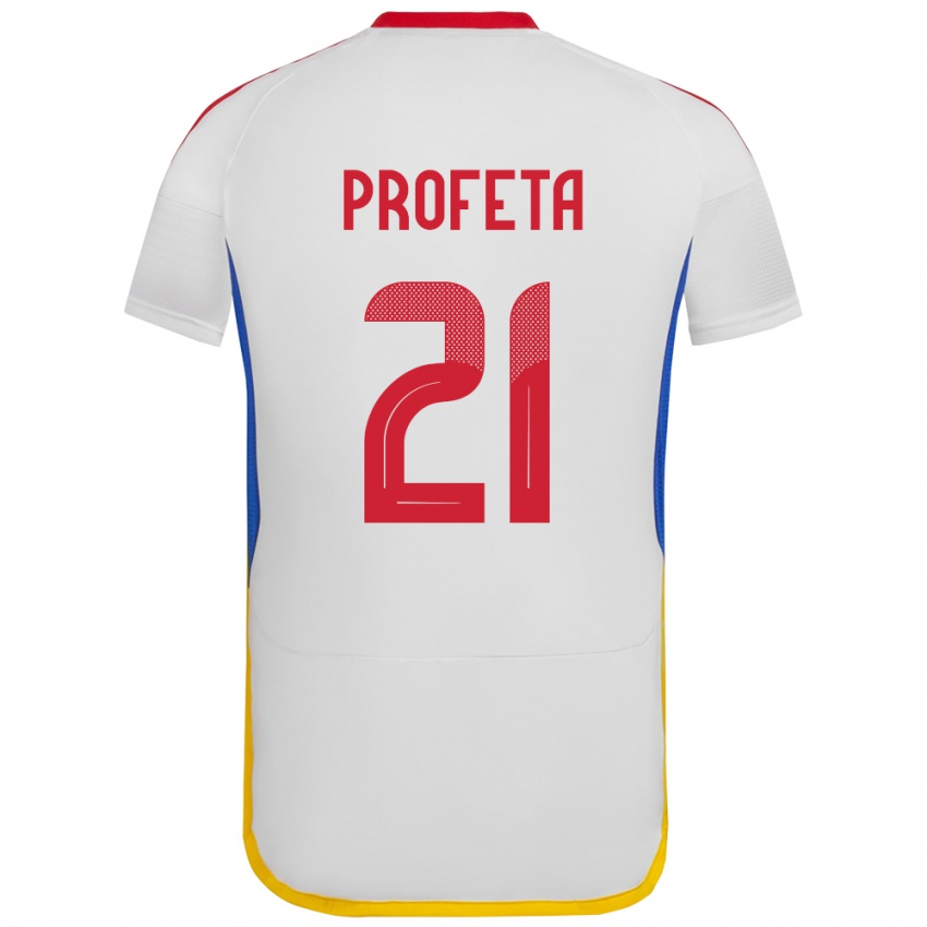 Niño Camiseta Venezuela Nicola Profeta #21 Blanco 2ª Equipación 24-26 La Camisa Chile