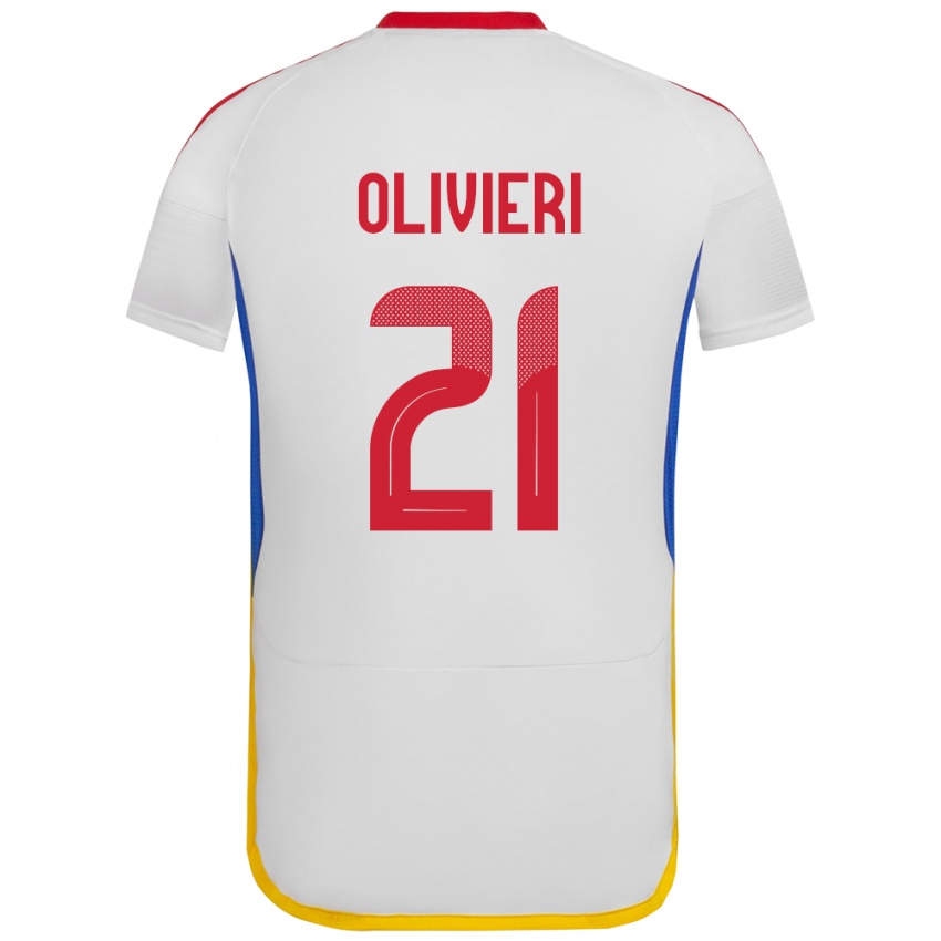 Niño Camiseta Venezuela Bárbara Olivieri #21 Blanco 2ª Equipación 24-26 La Camisa Chile