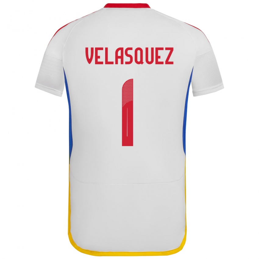 Niño Camiseta Venezuela Yessica Velásquez #1 Blanco 2ª Equipación 24-26 La Camisa Chile