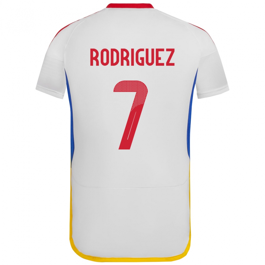 Niño Camiseta Venezuela Daniuska Rodriguez #7 Blanco 2ª Equipación 24-26 La Camisa Chile