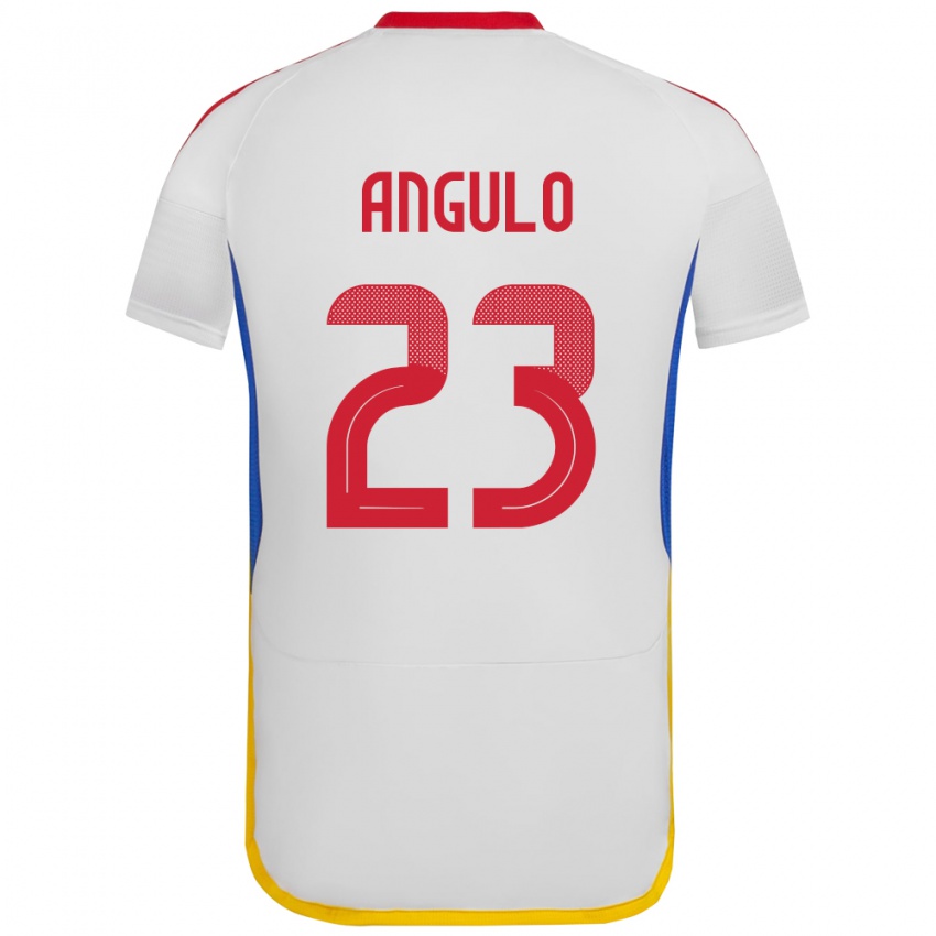 Niño Camiseta Venezuela Gabriela Angulo #23 Blanco 2ª Equipación 24-26 La Camisa Chile