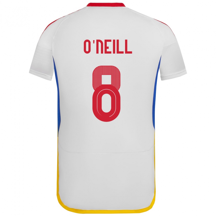 Niño Camiseta Venezuela Sonia O'neill #8 Blanco 2ª Equipación 24-26 La Camisa Chile