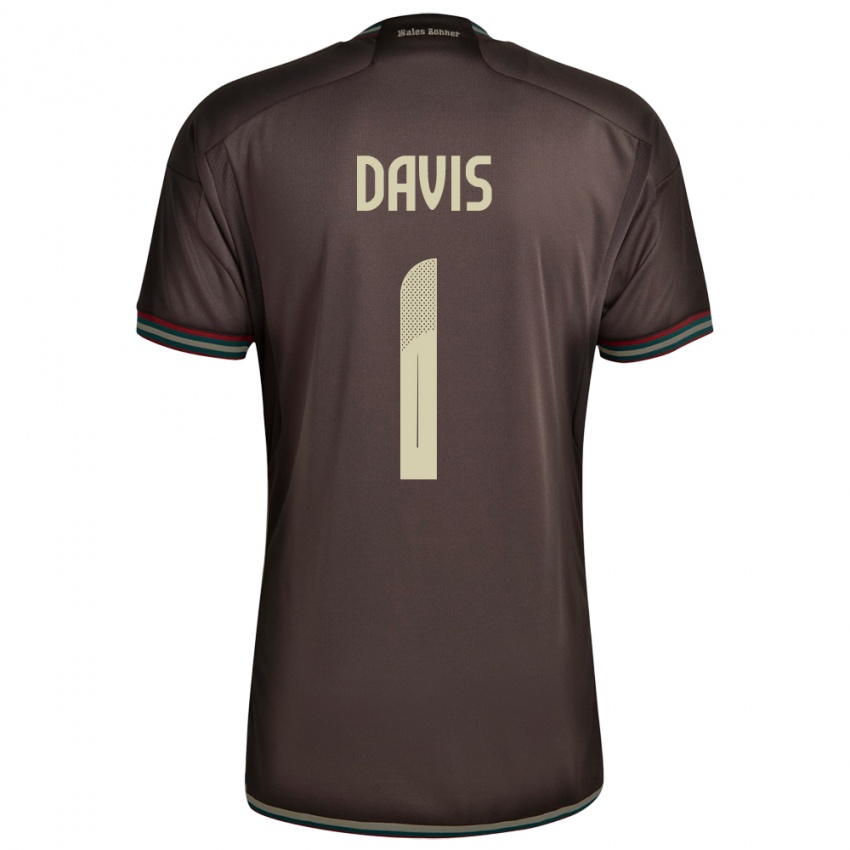 Niño Camiseta Jamaica Shaquan Davis #1 Marrón Noche 2ª Equipación 24-26 La Camisa Chile