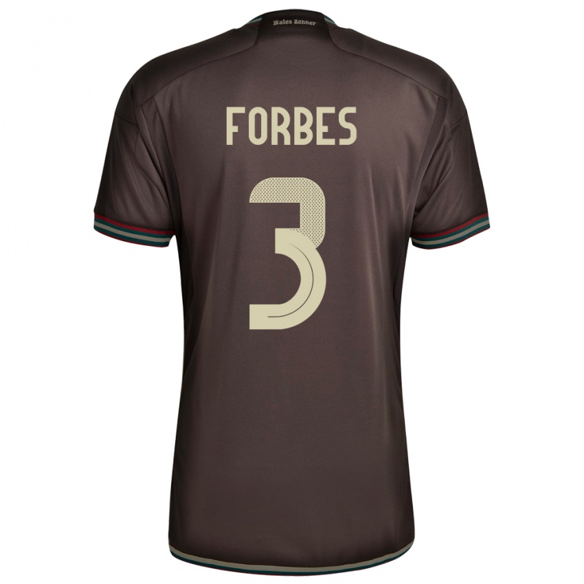 Niño Camiseta Jamaica Michael Forbes #3 Marrón Noche 2ª Equipación 24-26 La Camisa Chile