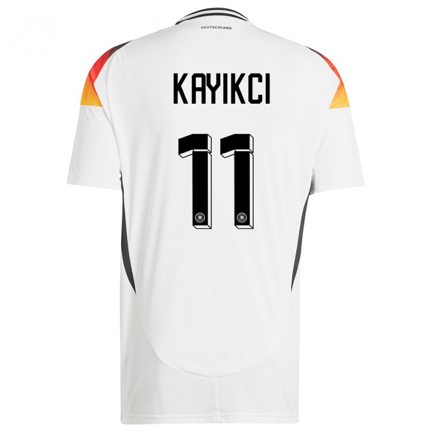 Hombre Camiseta Alemania Hasret Kayikci #11 Blanco 1ª Equipación 24-26 La Camisa Chile