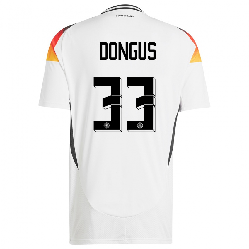 Hombre Camiseta Alemania Fabienne Dongus #33 Blanco 1ª Equipación 24-26 La Camisa Chile