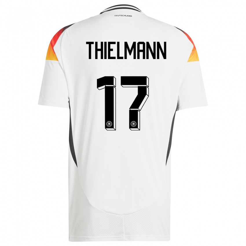 Hombre Camiseta Alemania Jan Thielmann #17 Blanco 1ª Equipación 24-26 La Camisa Chile