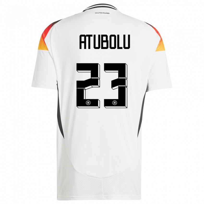 Hombre Camiseta Alemania Noah Atubolu #23 Blanco 1ª Equipación 24-26 La Camisa Chile