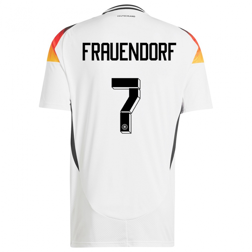 Hombre Camiseta Alemania Melkamu Frauendorf #7 Blanco 1ª Equipación 24-26 La Camisa Chile