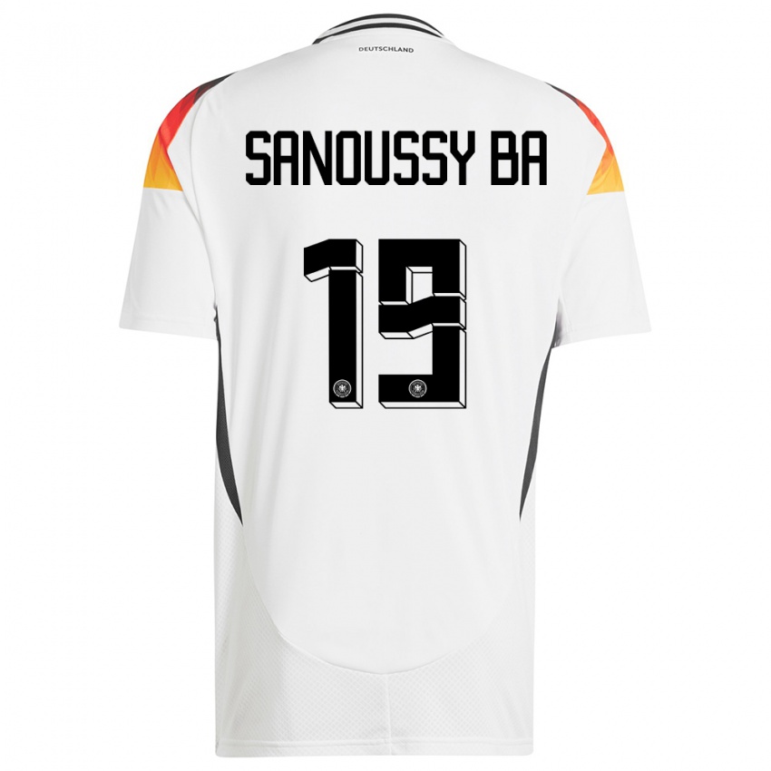 Hombre Camiseta Alemania Sanoussy Ba #19 Blanco 1ª Equipación 24-26 La Camisa Chile