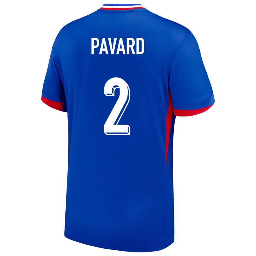 Hombre Camiseta Francia Benjamin Pavard #2 Azul 1ª Equipación 24-26 La Camisa Chile