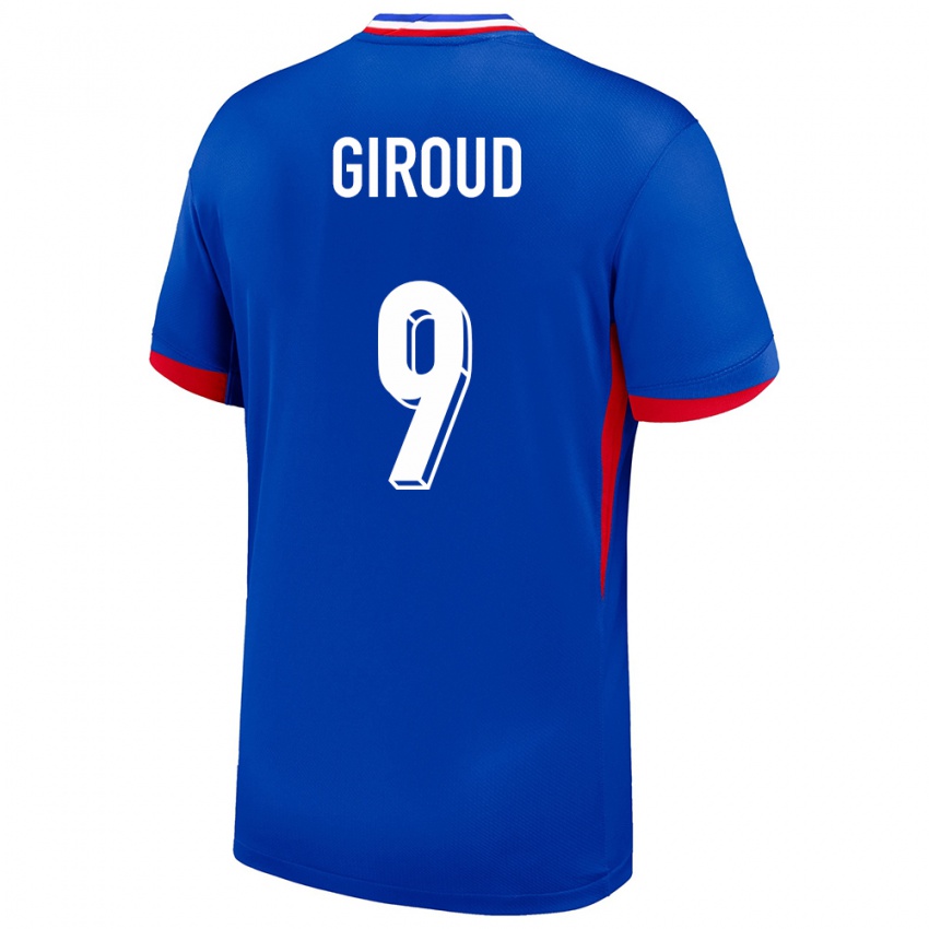 Hombre Camiseta Francia Olivier Giroud #9 Azul 1ª Equipación 24-26 La Camisa Chile