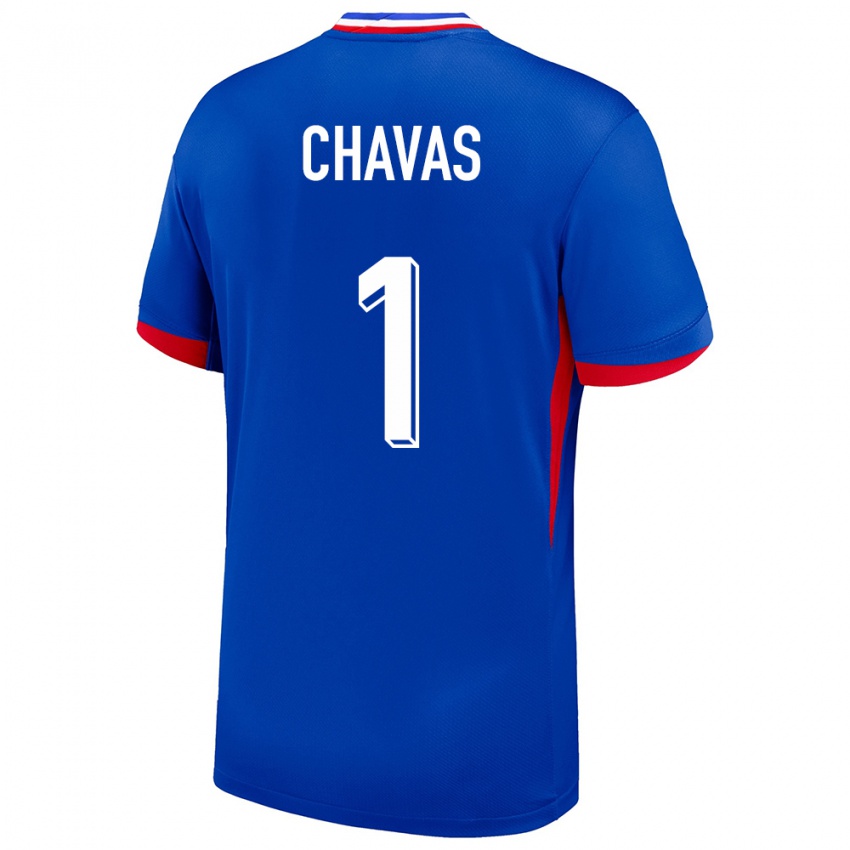 Hombre Camiseta Francia Mylene Chavas #1 Azul 1ª Equipación 24-26 La Camisa Chile